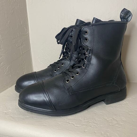 Xena Spice Lace Up Steel Toe Work Boots Womens Size 9 Jet Black Safety Boot - Picture 3 of 8